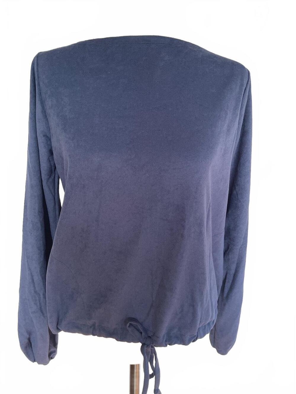 Vintage 80s Wrangler Navy Dolman Sleeve Drawstring Top M Western Cowgirl NWT